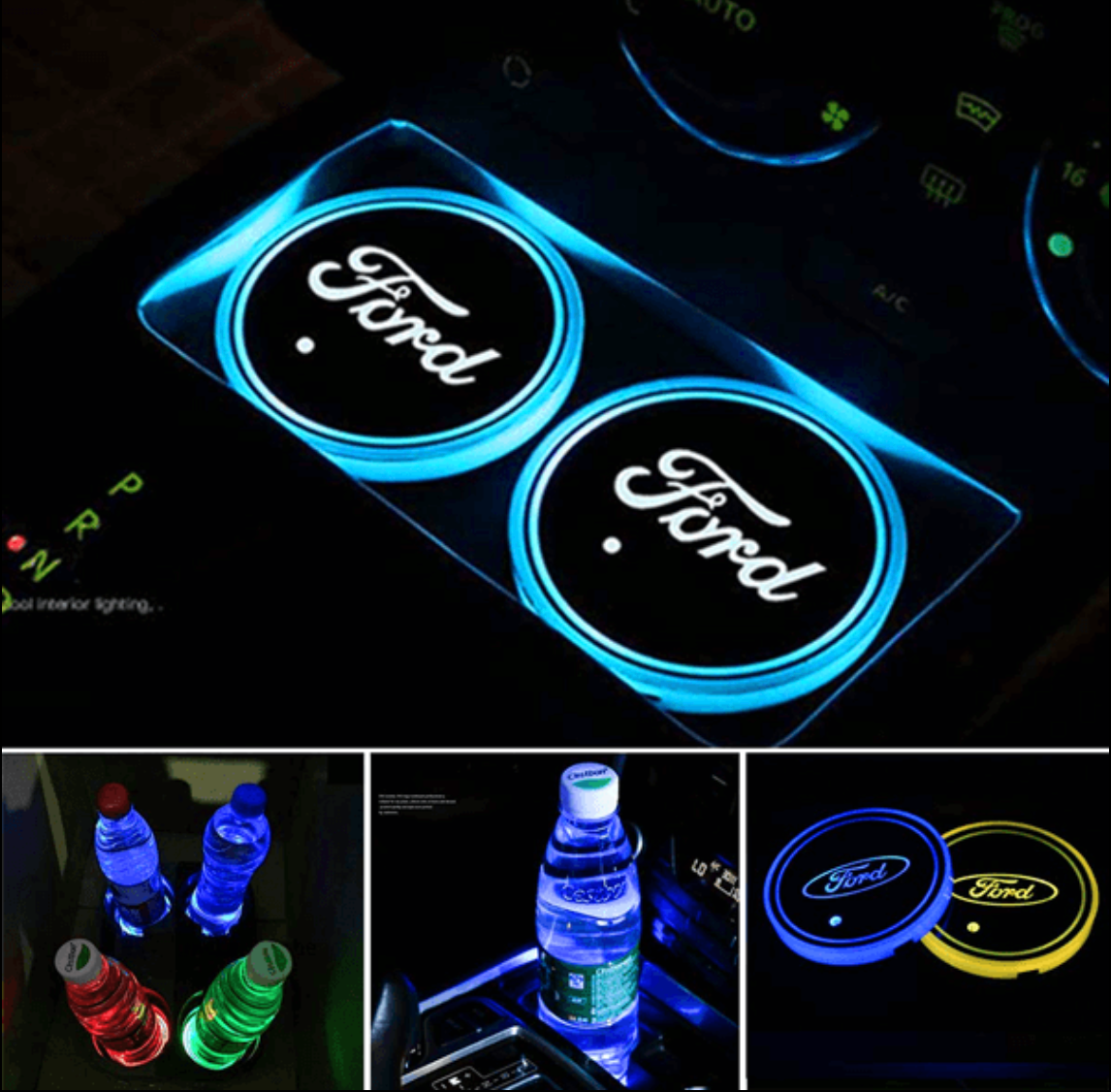 Přizpůsobené vnitřní LED náladové disky Multi-Color (2 ks)